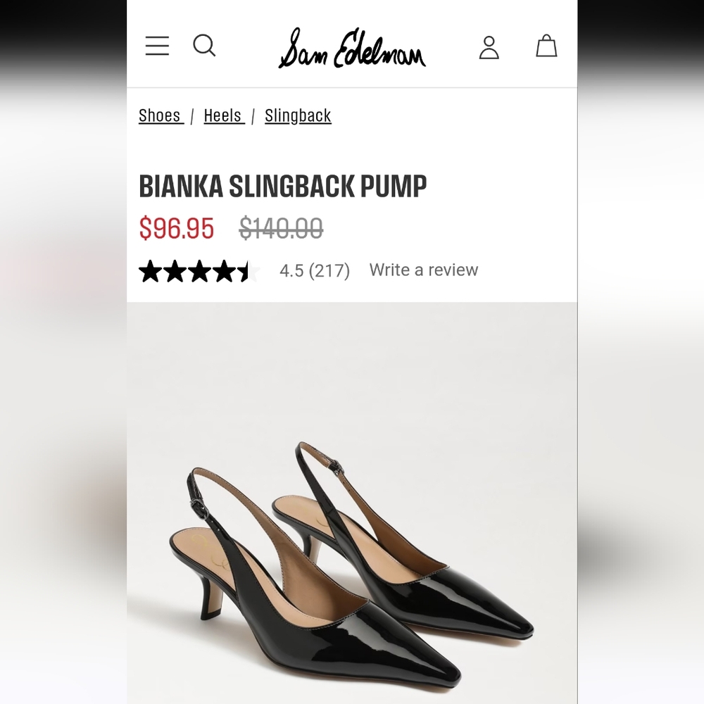 Sam Edelman Black Patent Leather Heels - Picture 9 of 10